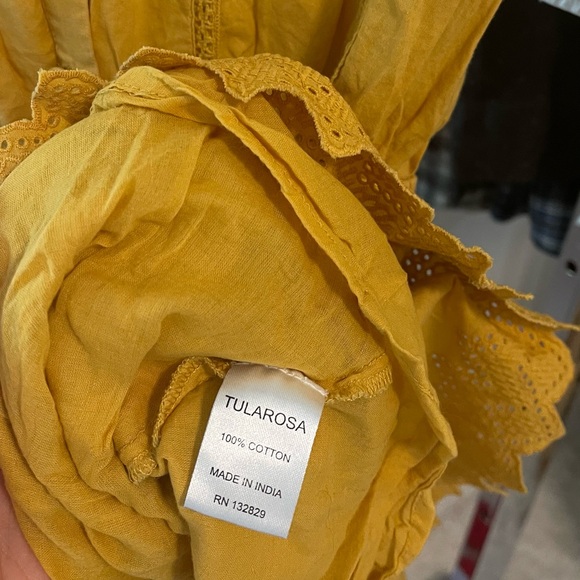 Tularosa size Small Yellow Lace Button-Down Dress - Picture 4 of 8